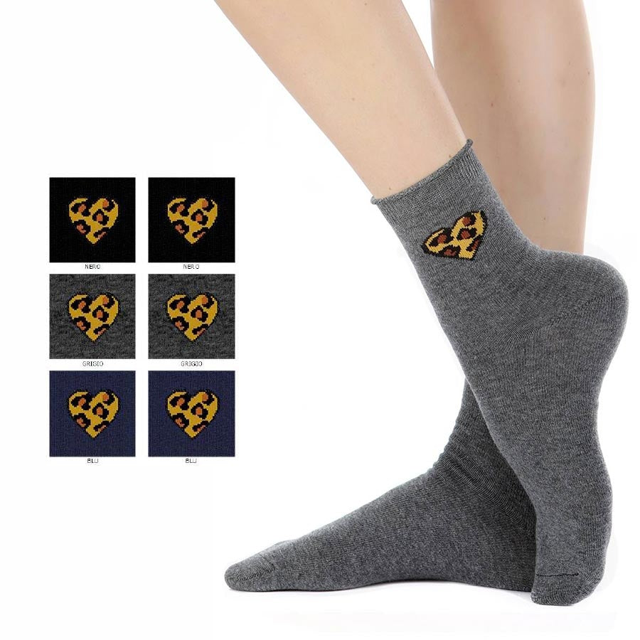 Calze moda donna Meritex 3484 cuore invernali 6 paia