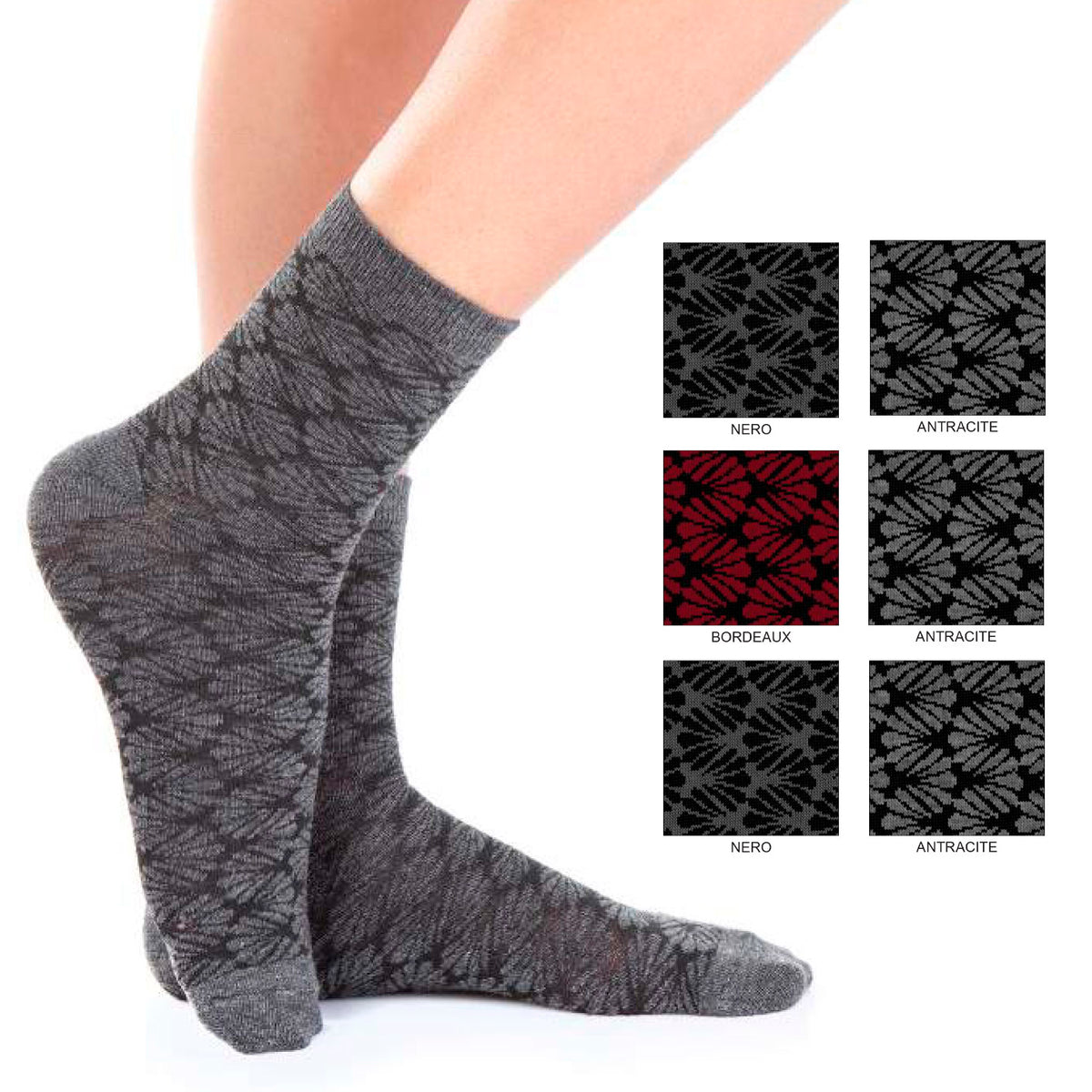 Calze corte donna invernali Meritex 3547 bamboo 6 paia var. A