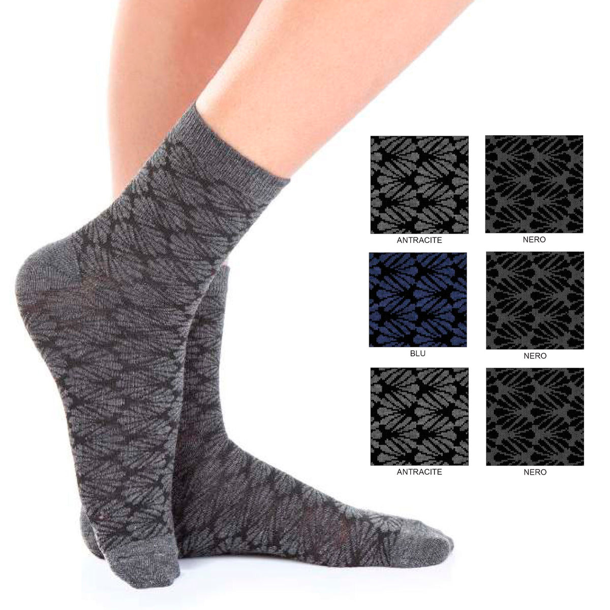 Calze corte donna invernali Meritex 3547 bamboo 6 paia var. B