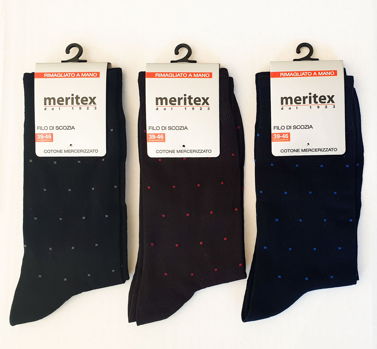 Calzini da uomo corte Meritex 8713 cotone a pois 6 paia
