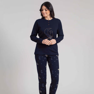 Pigiama donna gatto caldo cotone gattino Irge MI 1923
