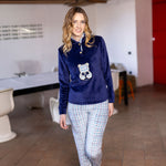 Pigiama Donna in Morbido Pile con orsetto Irge MIC2185