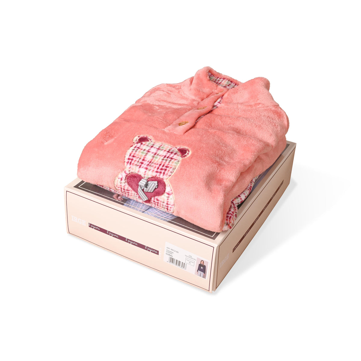 Pigiama Donna in Morbido Pile con orsetto Irge MIC2185