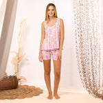Pigiamino donna estivo floreale cotone Irge MIC 2320