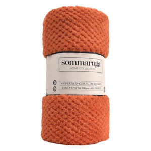 Coperta in coral jacquard Sommaruga Mike 120x140