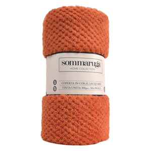 Coperta in coral jacquard Sommaruga Mike 120x140