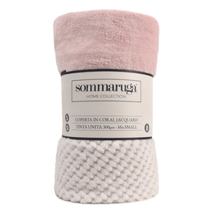Coperta in coral jacquard Sommaruga Mike 120x140