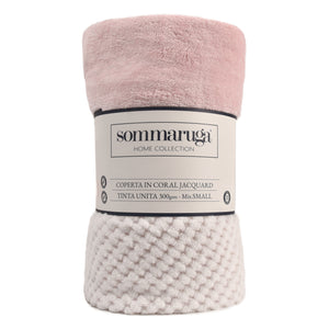 Coperta in coral jacquard Sommaruga Mike 120x140