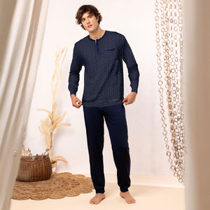 Pigiama Uomo 100% cotone fantasia palline Irge MIL2249 
