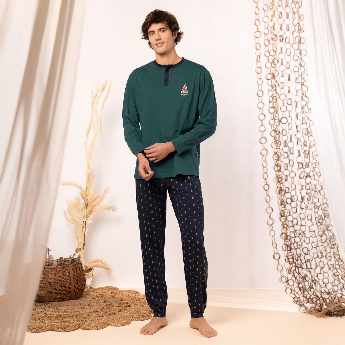 Pigiama Uomo 100% cotone con barchette Irge MIL2250