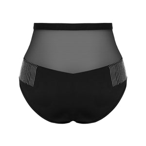 Slip vita alta sexy in rete con perline laterali Obsessive Milladis