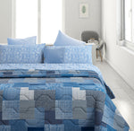 Trapuntino primaverile Irge bluette double face