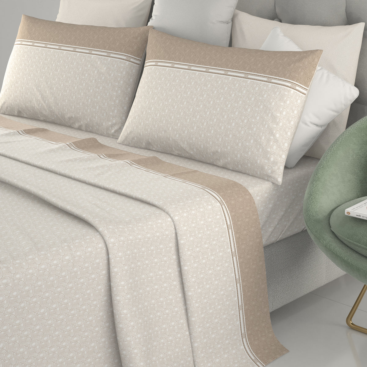 Completo letto lenzuola Made in Italy Irge Ginevra Monaco