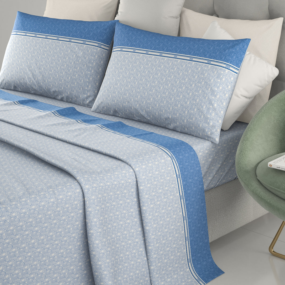 Completo letto lenzuola Made in Italy Irge Ginevra Monaco