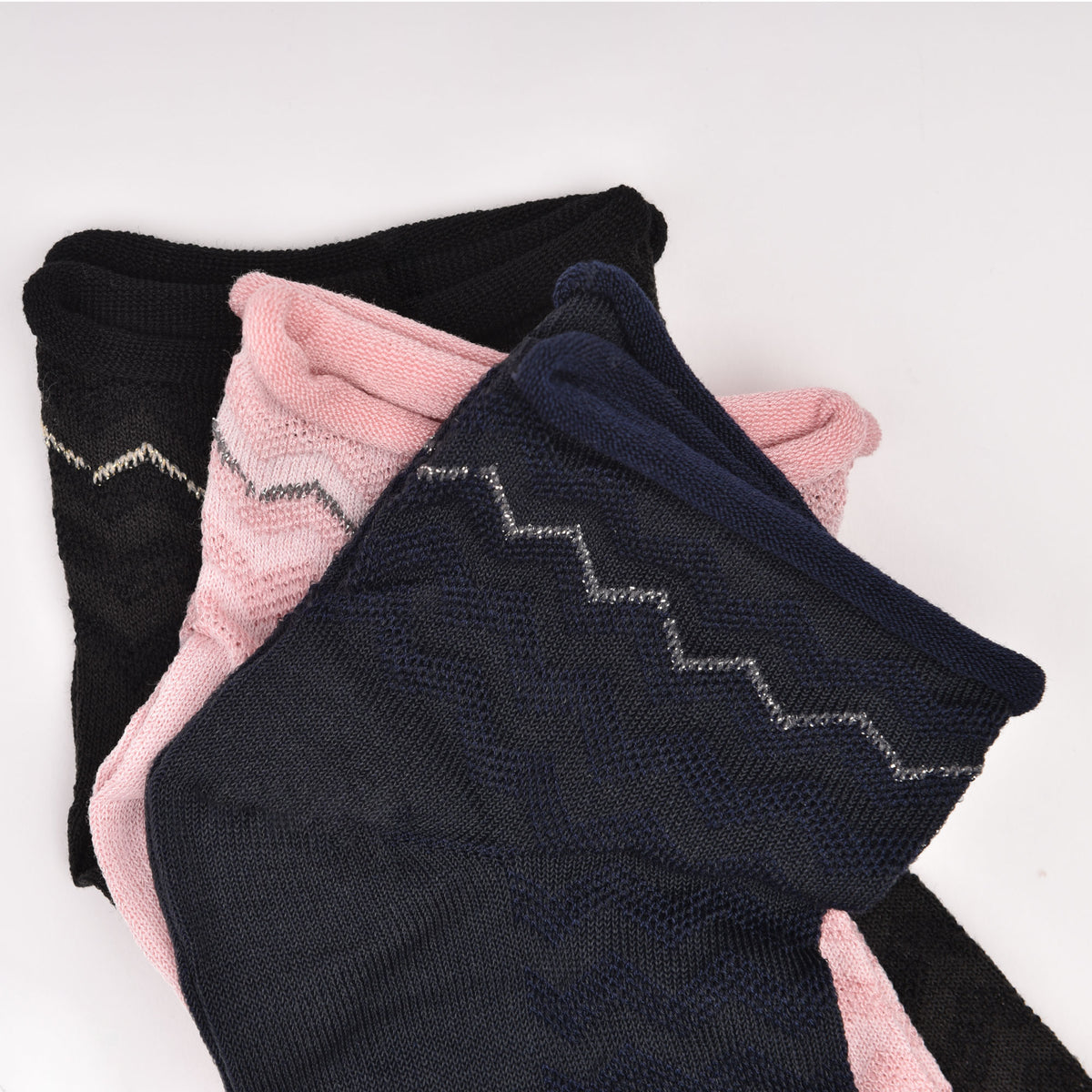 Calzini donna senza elastico charro Monia 69 var E lavorate cotone 3 paia