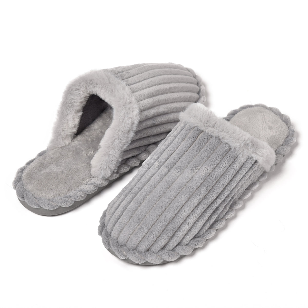 Pantofole uomo ciniglia grigio Preziosa 0097