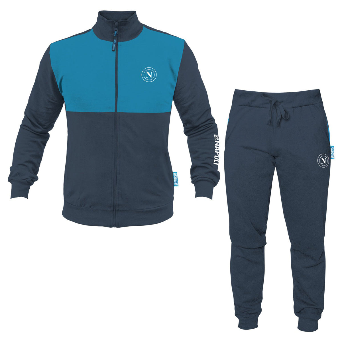Tuta uomo bambino ufficiale Napoli in caldo cotone Azzurro PIGN 1165
