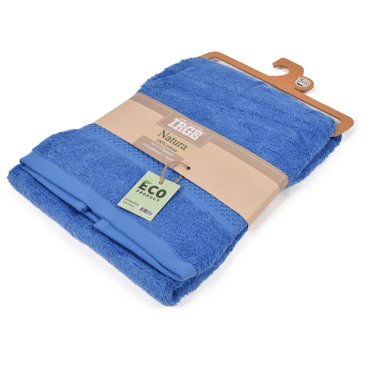 Asciugamani set viso + ospite spugna Irge Natura 
