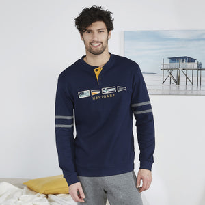 Pigiama uomo Navigare B2141348 caldo cotone navy