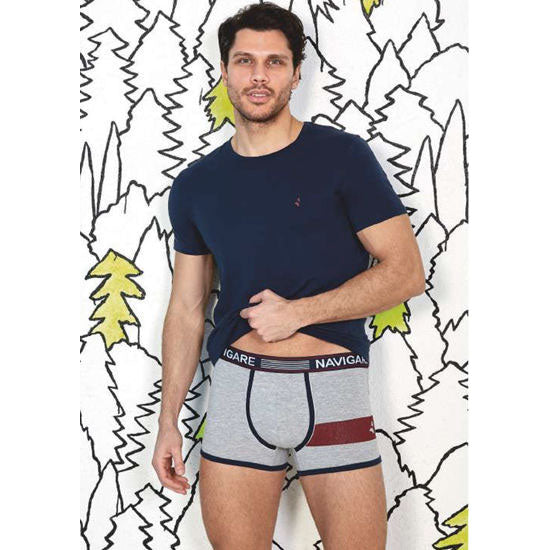 Set uomo maglia elasticizzata + boxer Navigare B211678 navy