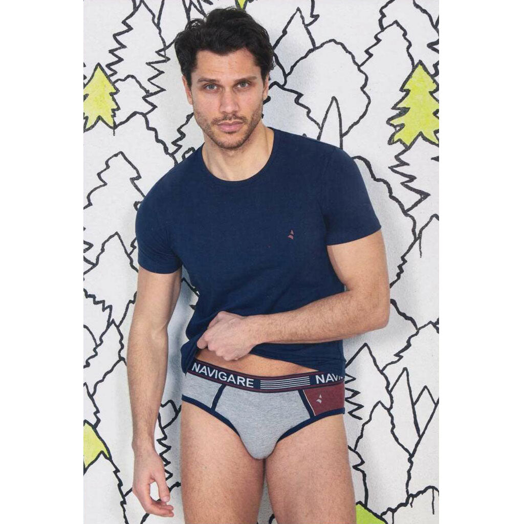 Set uomo maglia elasticizzata + slip Navigare B211679 navy