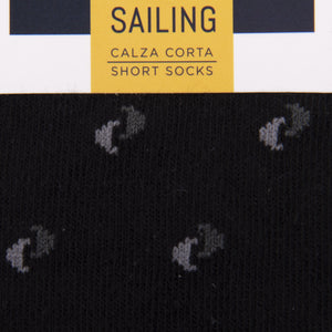 Calze corte uomo caldo cotone Navigare B2MS207 nero fantasia 3 pz 