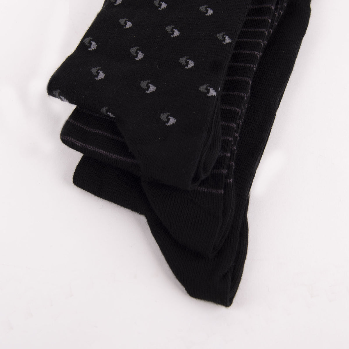 Calze corte uomo caldo cotone Navigare B2MS207 nero fantasia 3 pz 