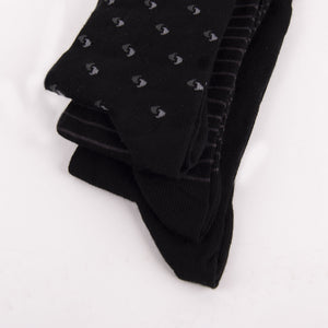 Calze corte uomo caldo cotone Navigare B2MS207 nero fantasia 3 pz 
