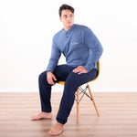 Pigiama uomo Navigare 14589 lungo invernale caldo cotone jeans