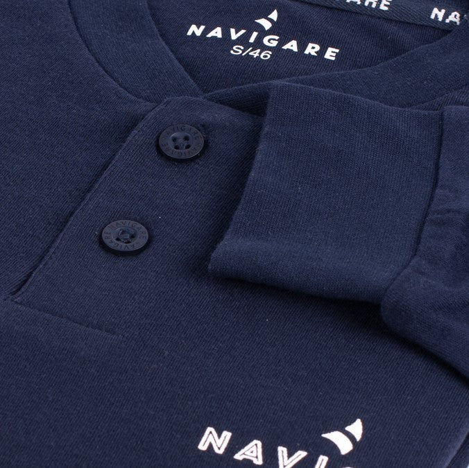 Pigiama uomo Navigare 14589 lungo invernale caldo cotone navy