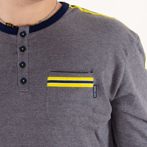 Pigiama uomo Navigare caldo cotone invernale 2141227 grigio