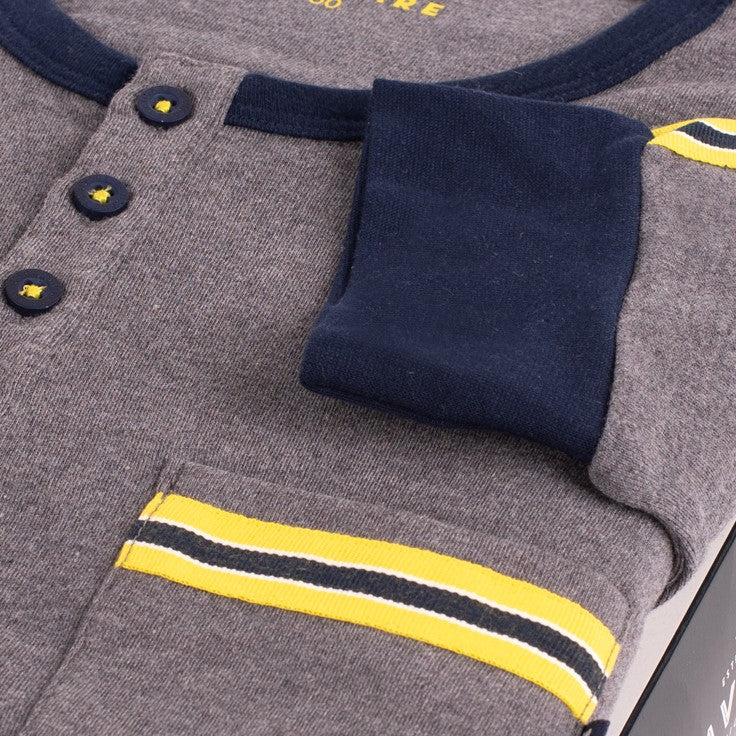 Pigiama uomo Navigare caldo cotone invernale 2141227 grigio