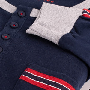 Pigiama uomo Navigare caldo cotone invernale 2141227 blu