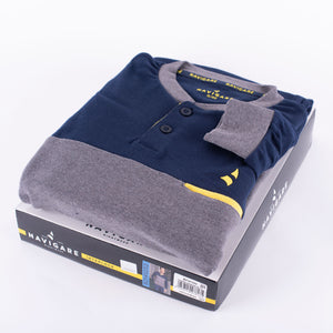 Pigiama uomo Navigare invernale caldo cotone 2141232 grigio