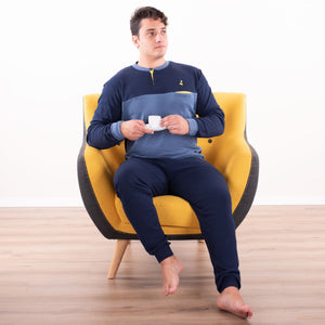 Pigiama uomo Navigare invernale caldo cotone 2141232 jeans