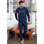 Pigiama Uomo pile Navigare 2141258 invernale bandiere blu