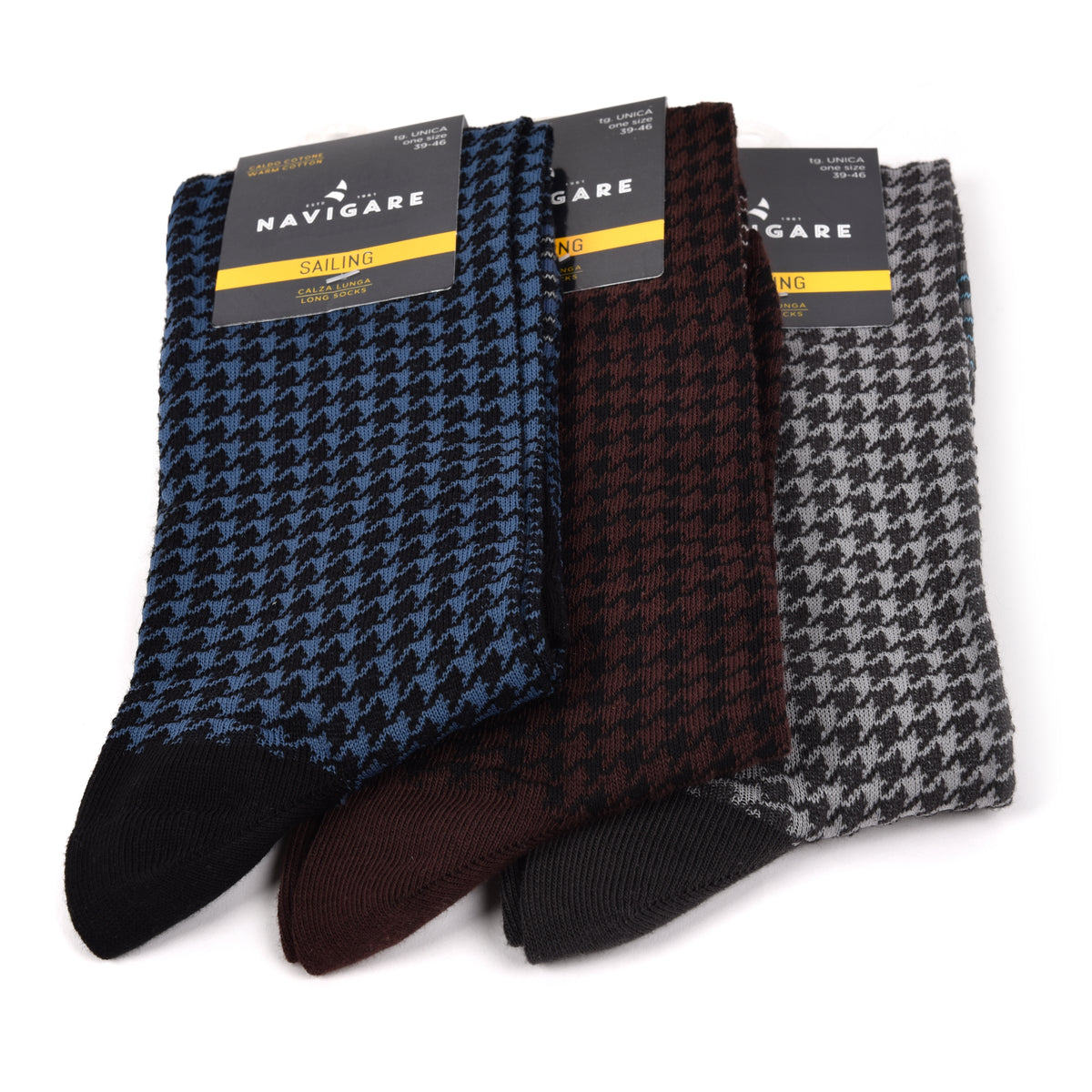Calze lunghe uomo caldo cotone Navigare B2MS016 3 pz var. B