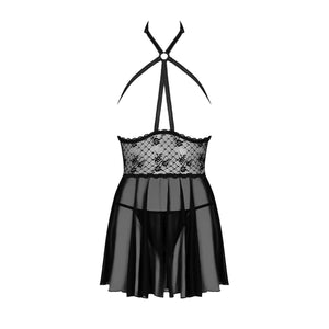 Sexy babydoll + perizoma Obsessive Nettsy seno scoperto 2 pz