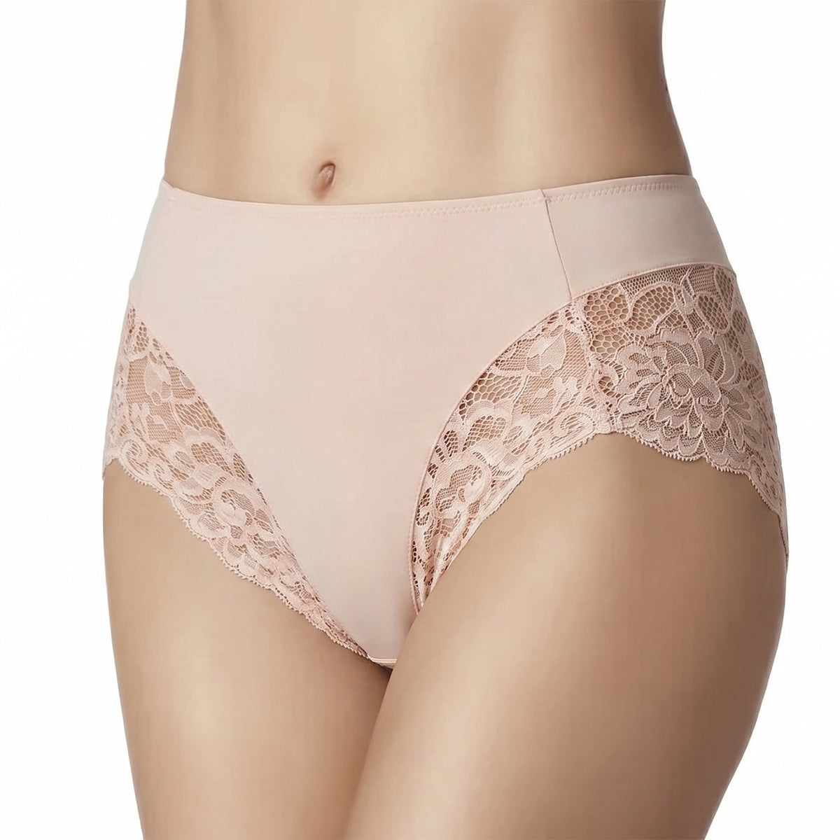 Slip alto con pizzo e tassello spugna di cotone Janira niki greta 