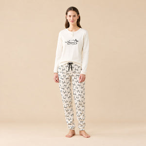 Pigiama donna in caldo cotone fiocchetti Noidinotte FA9739