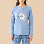 Pigiama donna con barboncino caldo cotone Noidinotte FA9742