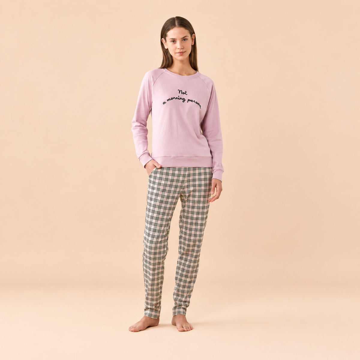Pigiama donna interno leggermente felpato Noidinotte FA9787