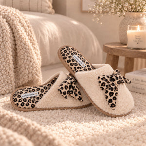 Pantofola in pelliccia con fiocco Noidinotte PF3294