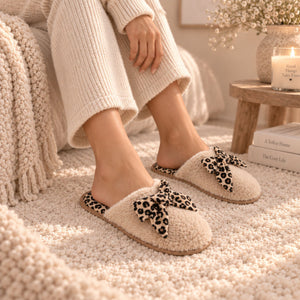 Pantofola in pelliccia con fiocco Noidinotte PF3294