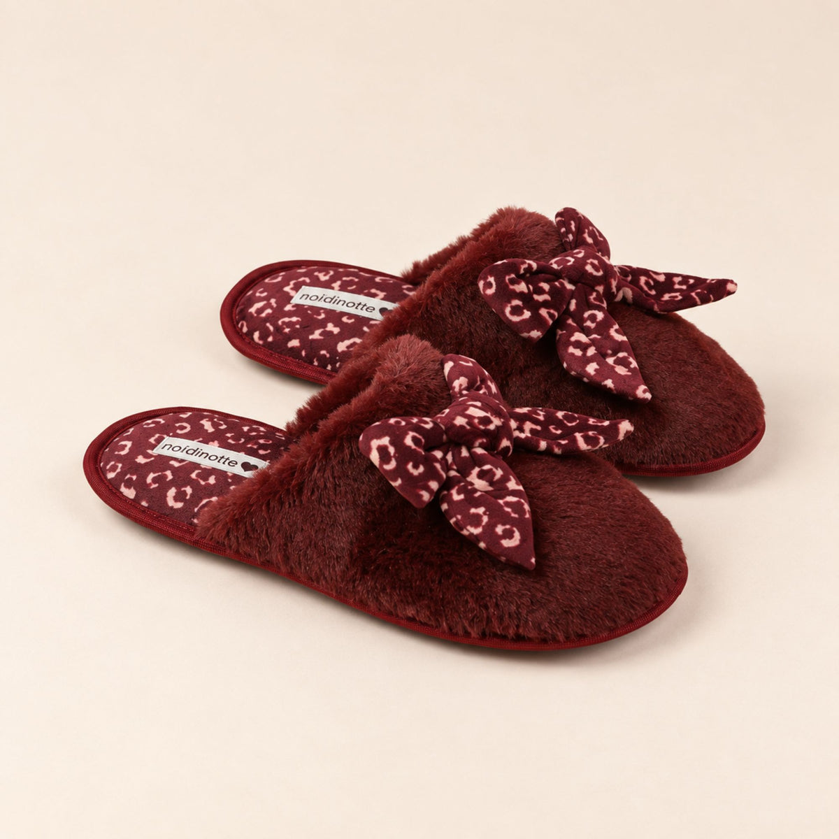 Pantofola in pelliccia con fiocco Noidinotte PF3294