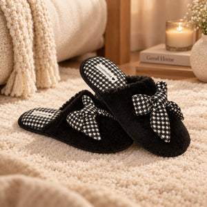 Pantofola in pelliccia con fiocco Noidinotte PF3294