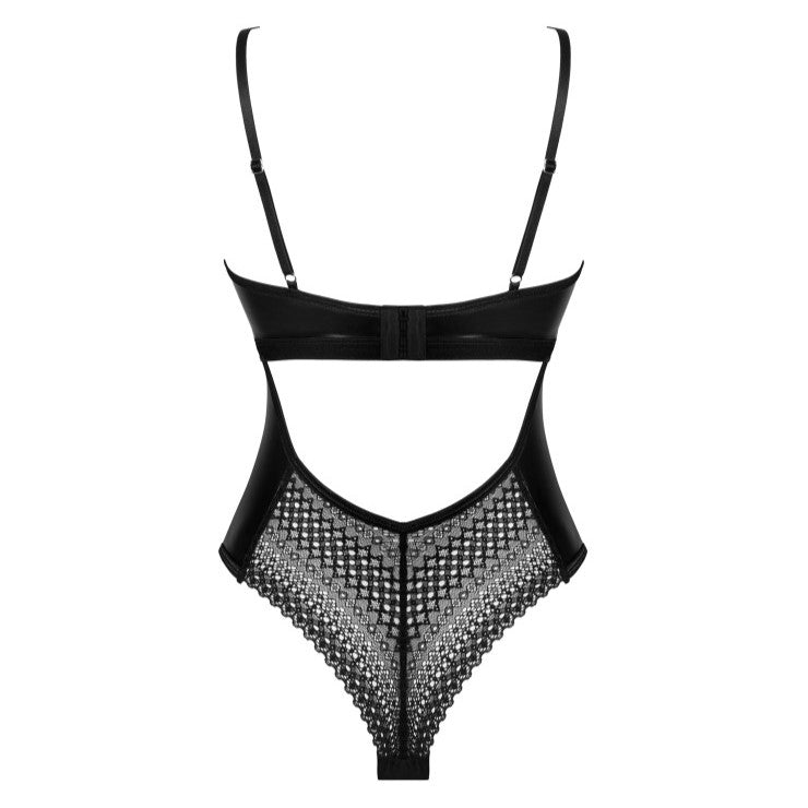 Body a perizoma similpelle con ferretto Norides teddy Obsessive 