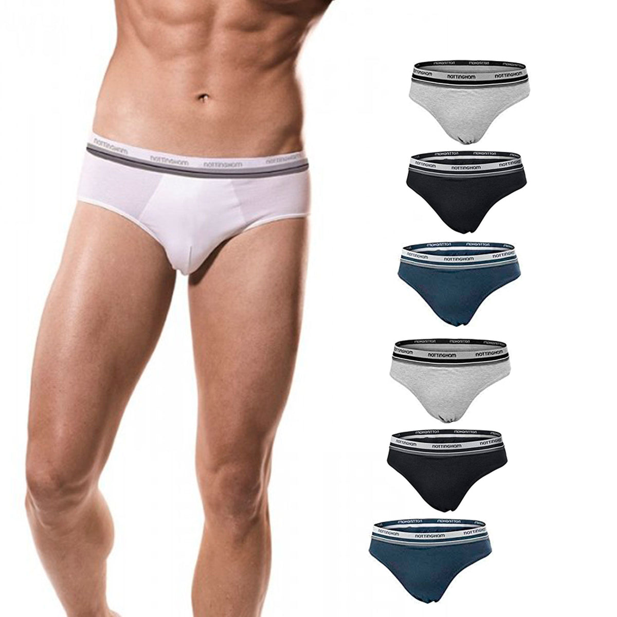 Slip uomo Nottingham SM80.M-19 cotone elasticizzato 6 pezzi