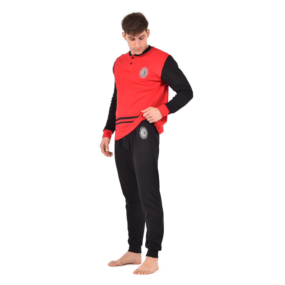 Pigiama uomo AC Milan in caldo cotone T10 1015
