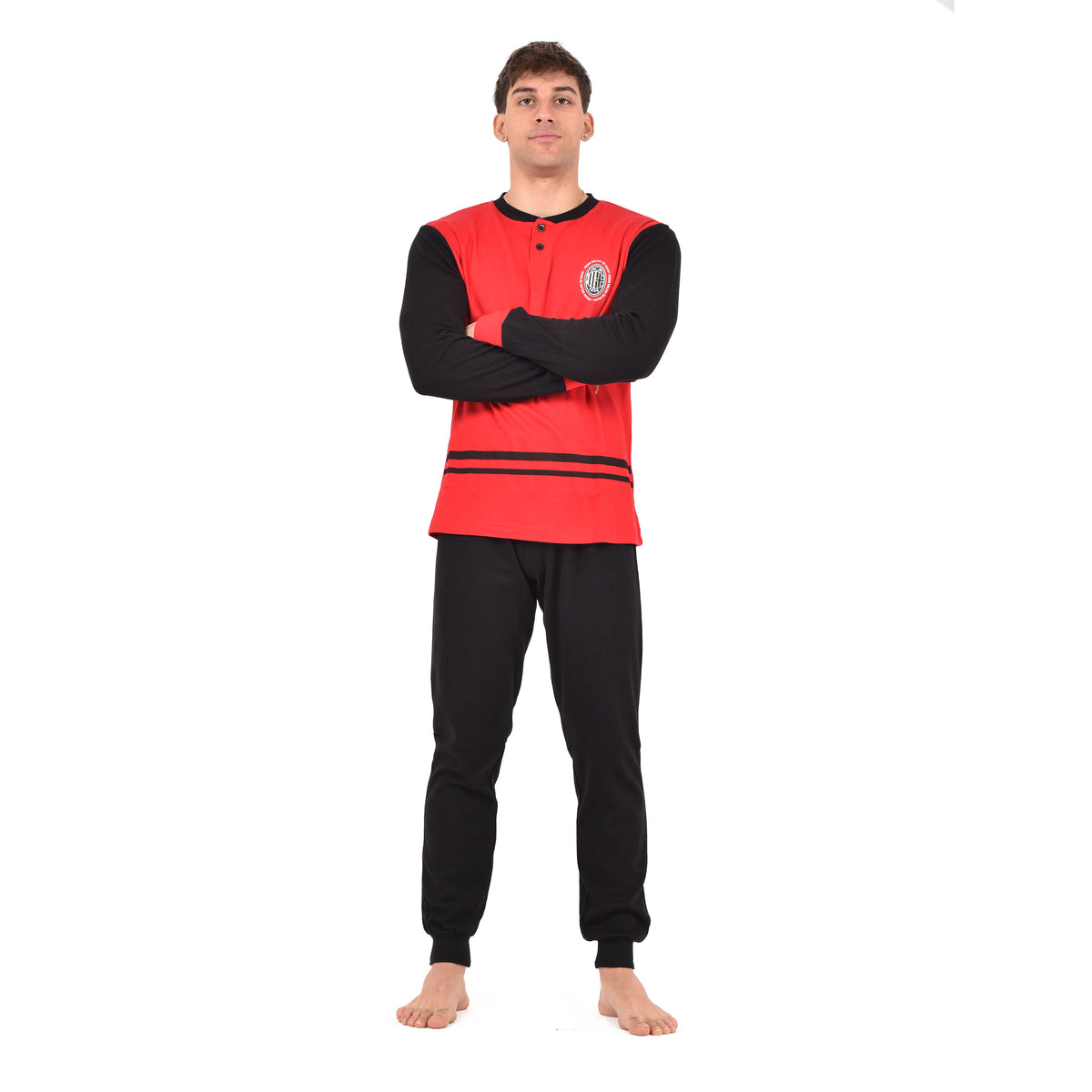 Pigiama uomo AC Milan in caldo cotone T10 1015